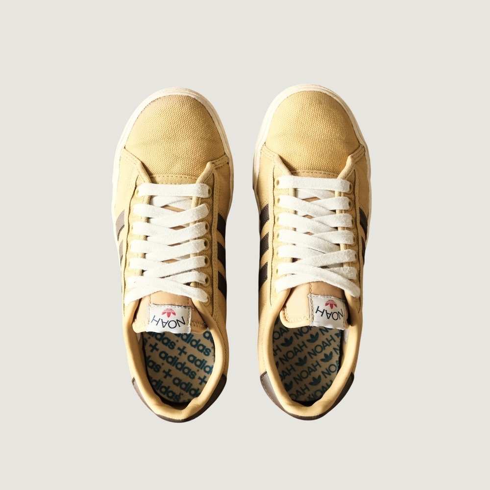 Adidas Noah Rod Laver Sneakers Tan Brown Canvas Low Top Shoes Women 9 M 7 GZ4831